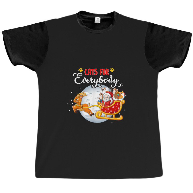 Cats For Everybody Funny Christmas For Cat Santa Lover Graphic T-shirt | Artistshot