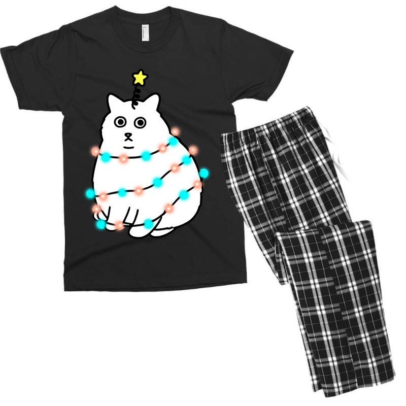 Christmas Cat Men's T-shirt Pajama Set | Artistshot