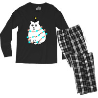 Christmas Cat Men's Long Sleeve Pajama Set | Artistshot