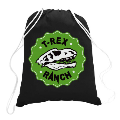 T Rex Cool Drawstring Bags Designed By Leo Art