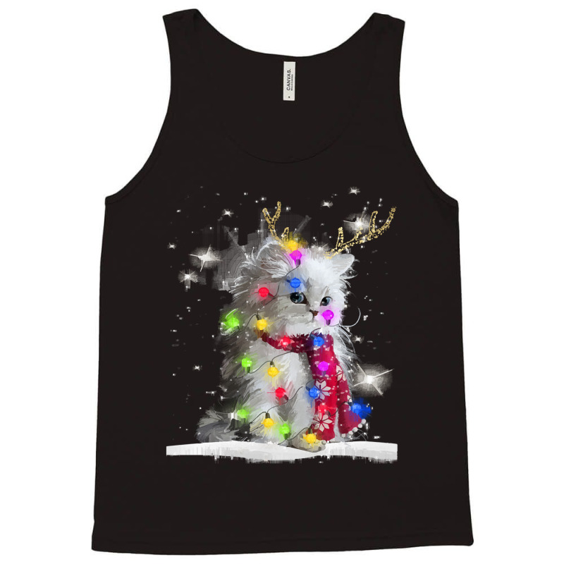 Christmas Cat Cute Baby Cat Christmas Tank Top | Artistshot