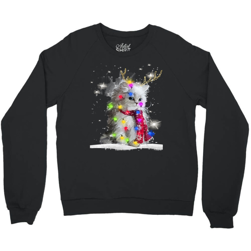 Christmas Cat Cute Baby Cat Christmas Crewneck Sweatshirt | Artistshot