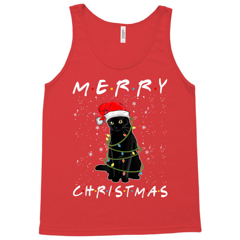 Christmas Cat For Men Funny Cat Christmas Pajama Decoration Tank Top | Artistshot