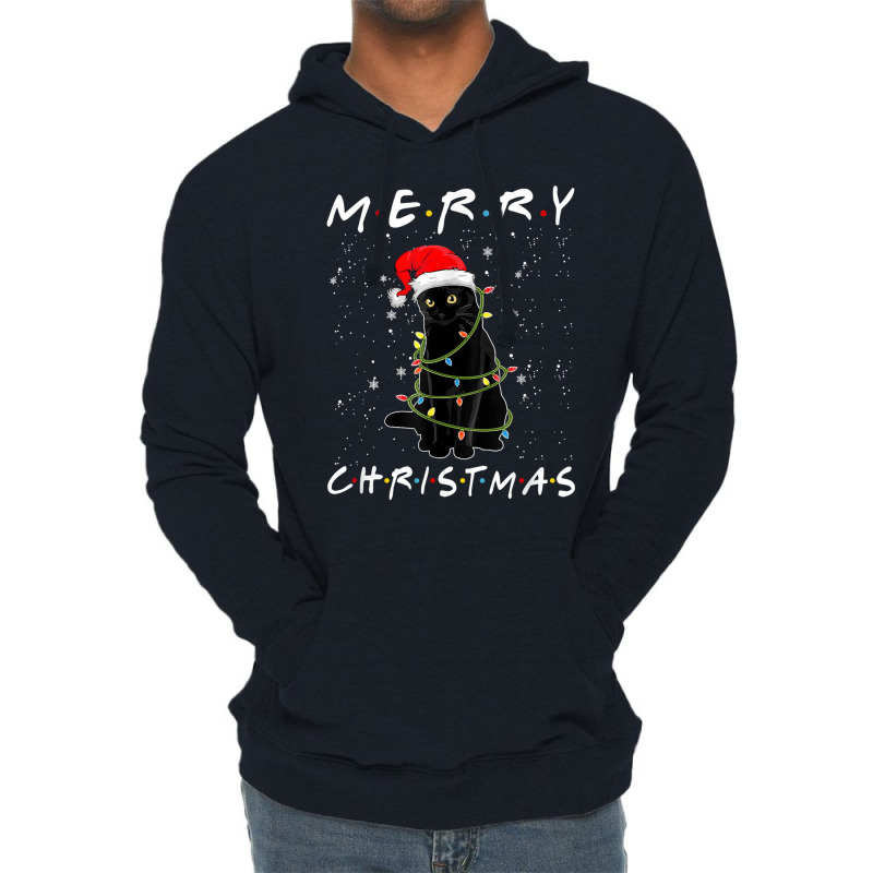 Christmas Cat For Men Funny Cat Christmas Pajama Decoration Lightweight Hoodie | Artistshot