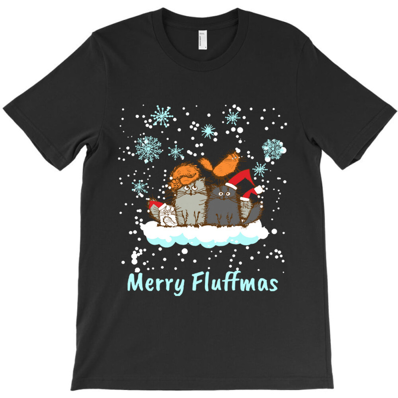 Christmas Merry Fluffmas Christmas Cat Christmas Present T-shirt | Artistshot