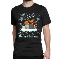 Christmas Merry Fluffmas Christmas Cat Christmas Present Classic T-shirt | Artistshot