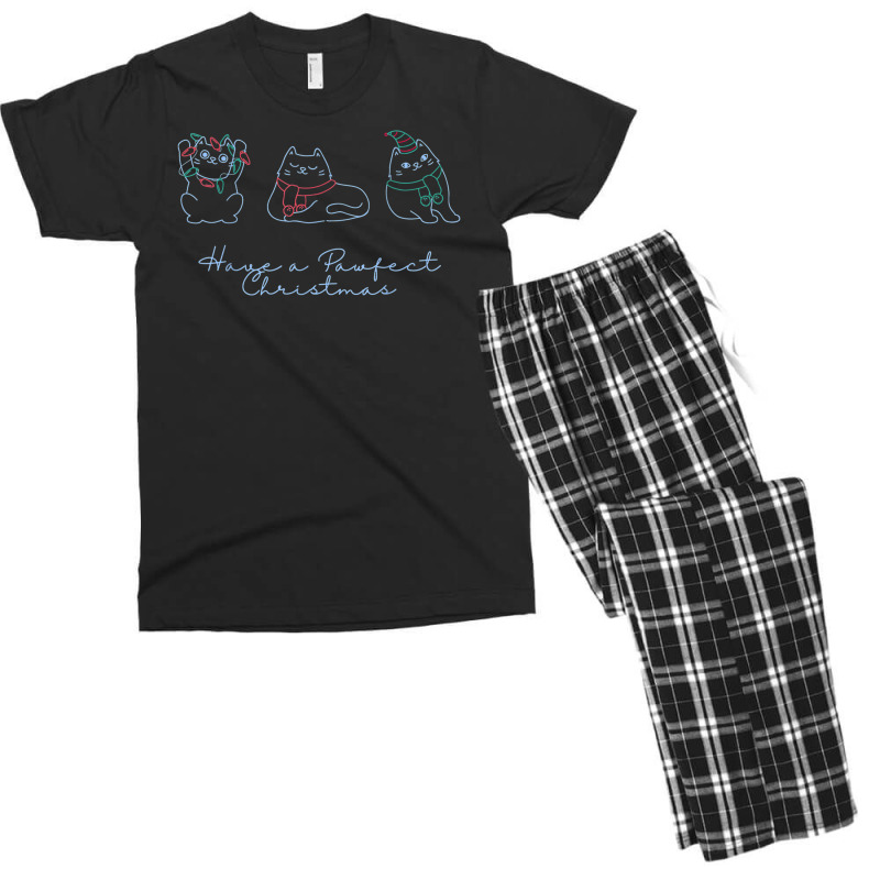 Cute Cats Have A Pawfect Christmas Light Cat Lovers Men's T-shirt Pajama Set | Artistshot