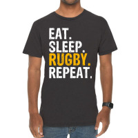 Eat Sleep Rugby Repeat Gift Vintage T-shirt | Artistshot