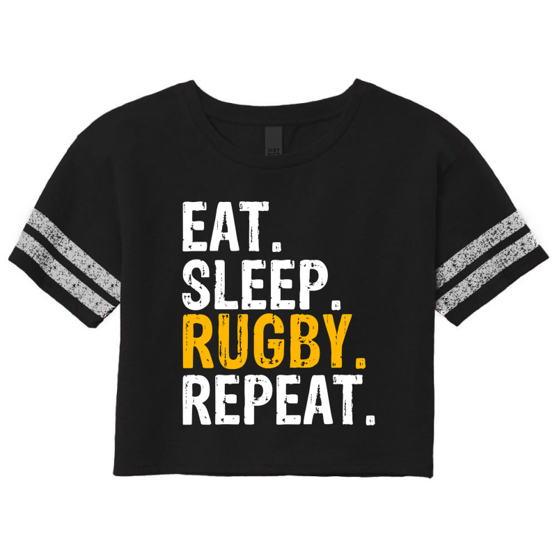 Eat Sleep Rugby Repeat Gift Scorecard Crop Tee by JamesArtists | Artistshot