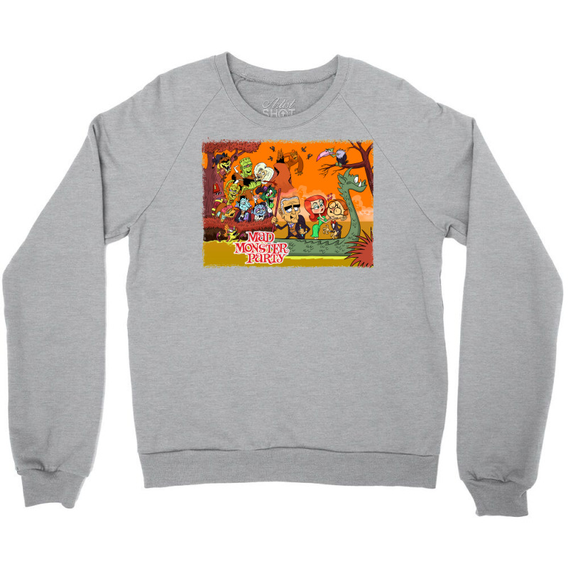 Colorful Tribute To Rankin Bass's Mad Monster Party Animated Musical C Crewneck Sweatshirt by yaelimargidd | Artistshot