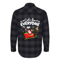 Funny Cat Christmas Cats For Everyone Flannel Shirt | Artistshot