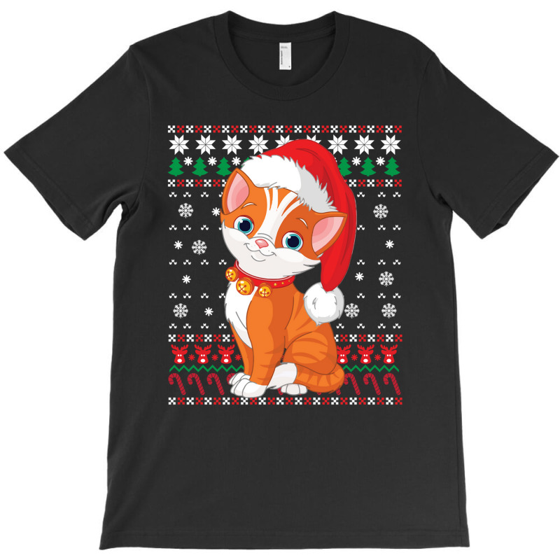 Funny Cat Ugly Christmas Sweater Cat Santa Christmas T-shirt | Artistshot