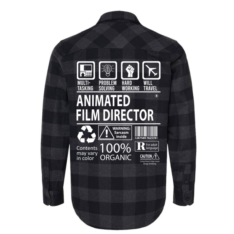 Animated Film Director T   Multitasking Certified Job Gift Item Tee  S Flannel Shirt by jaylalsagwanp | Artistshot