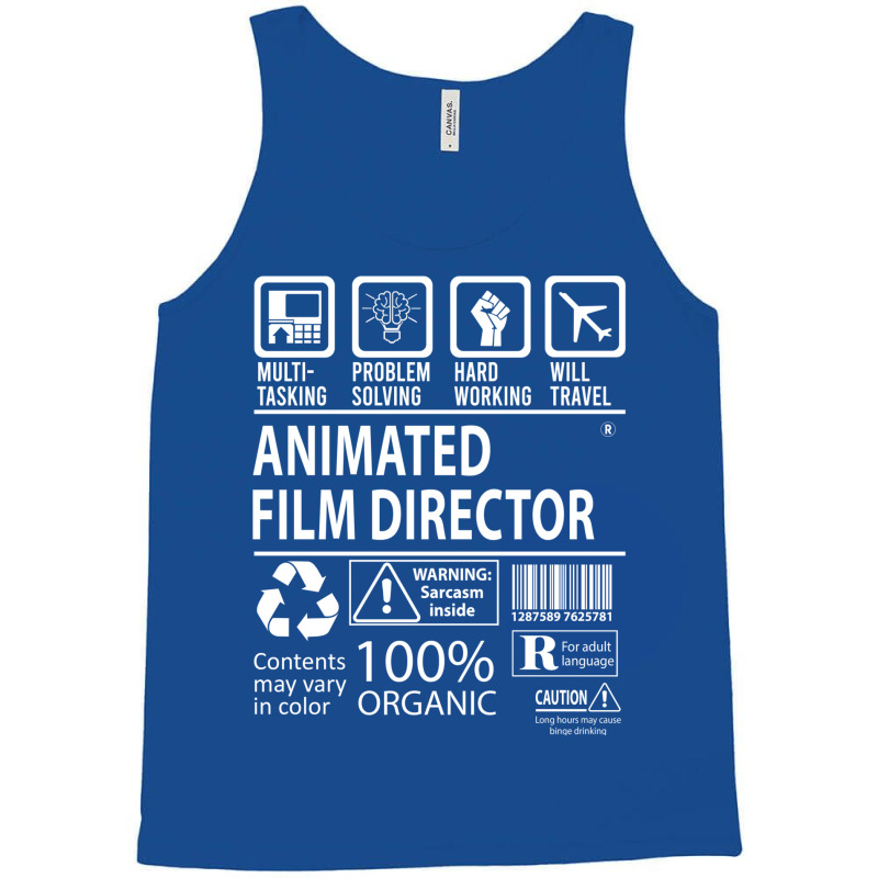 Animated Film Director T   Multitasking Certified Job Gift Item Tee  S Tank Top by jaylalsagwanp | Artistshot