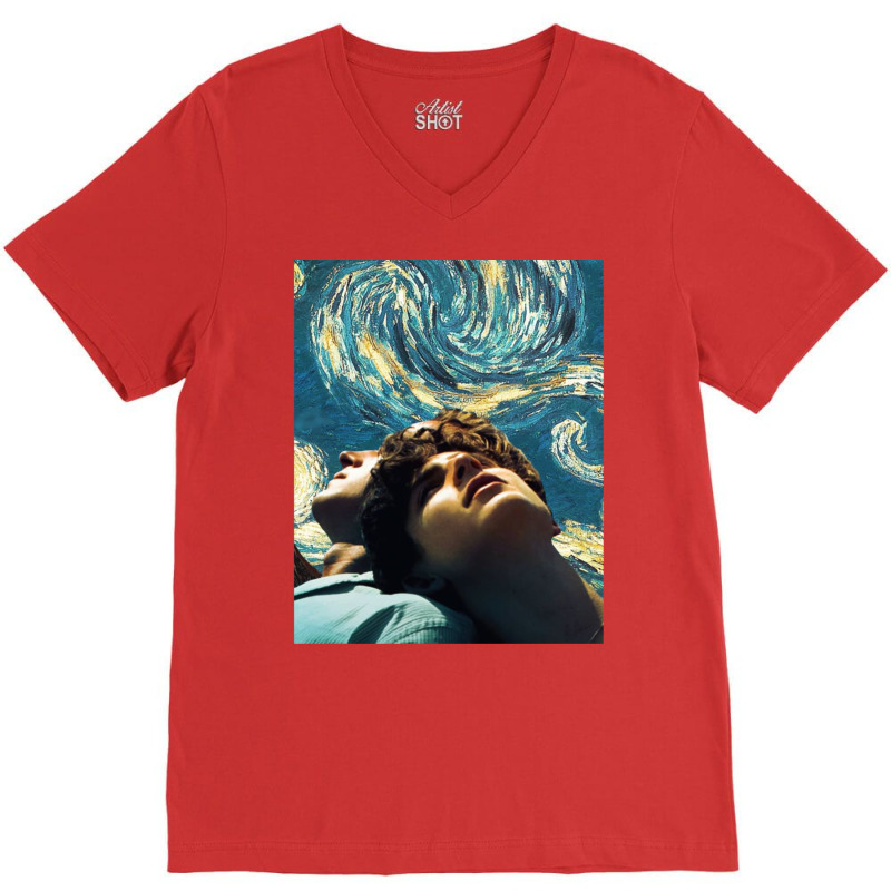 Copy Of Call Me By Your Name™ X Starry Night V-Neck Tee by yaelimargidd | Artistshot