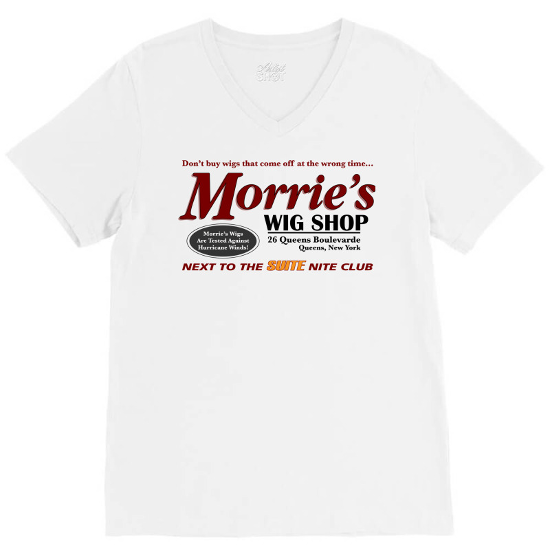 Morrie’s Wig Shop V-Neck Tee by damblydutcan | Artistshot