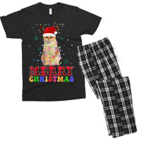 Merry Christmas Cat Gift Men Women Kids Funny Cat Christmas Men's T-shirt Pajama Set | Artistshot