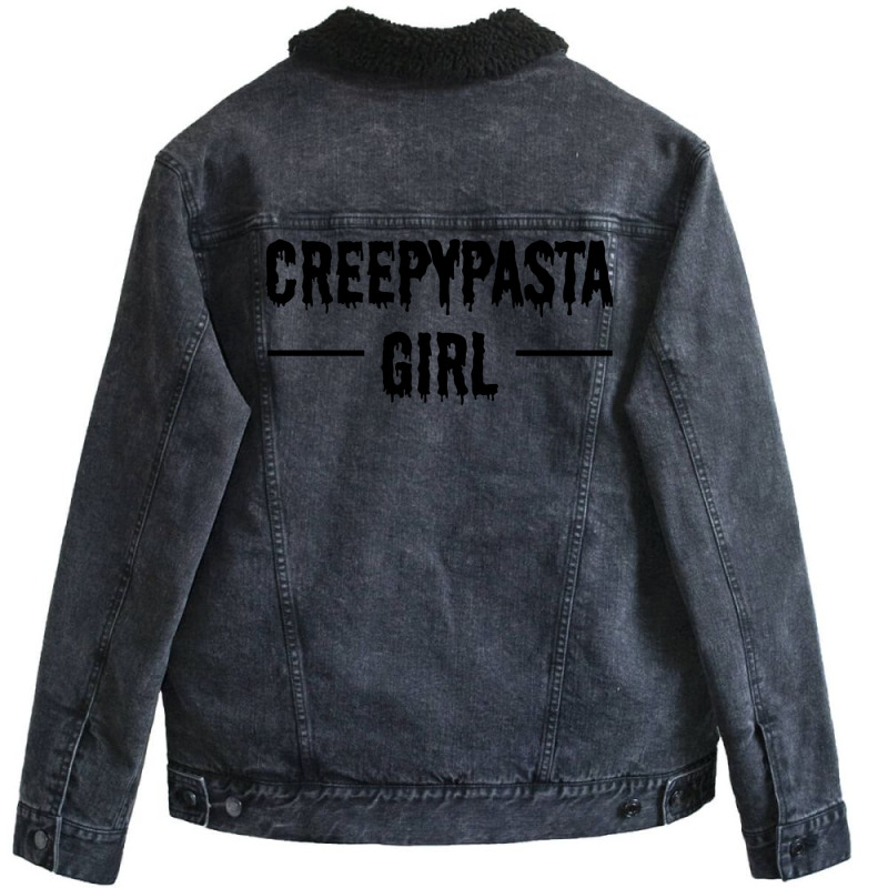 Creepypasta Girl Unisex Sherpa-Lined Denim Jacket by yaelimargidd | Artistshot