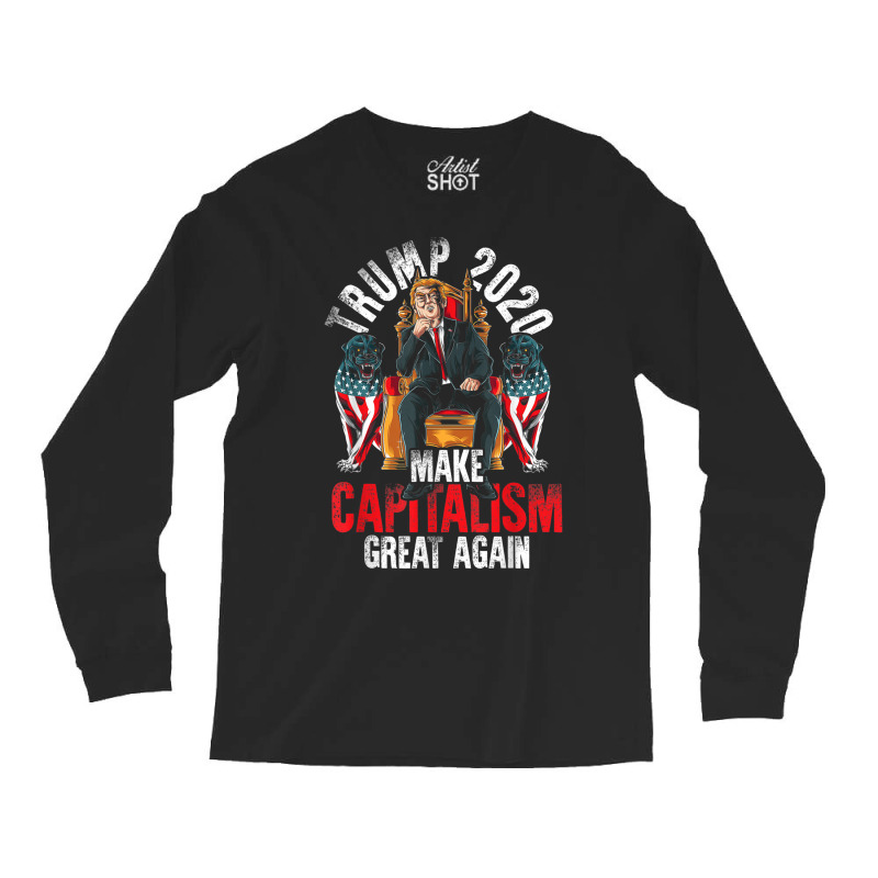 Trump 2020 Make Capitalism Great Again Long Sleeve Shirts by kakashop | Artistshot