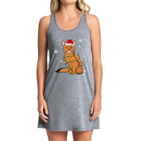 Somali Cat Christmas Lights Christmas Cat Santa Hat Tank Dress | Artistshot