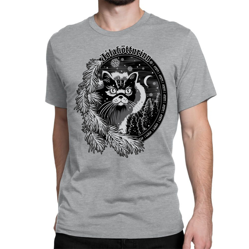 Yule Cat Jolakotturinn Icelandic Christmas Cat Classic T-shirt | Artistshot