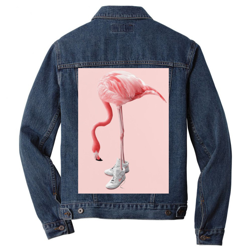 Sneaker Flamingo Men Denim Jacket by timothywolcott | Artistshot