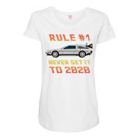 Never Set It To 2020 Time Traveling Car Maternity Scoop Neck T-shirt | Artistshot