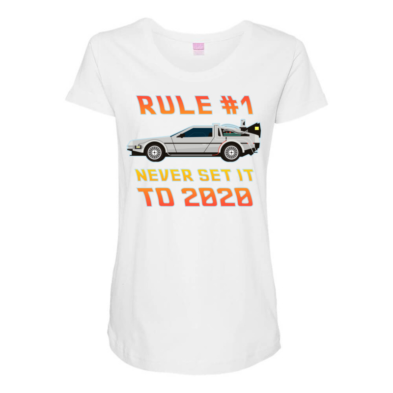 Never Set It To 2020 Time Traveling Car Maternity Scoop Neck T-shirt by rutvazkorsmoq | Artistshot