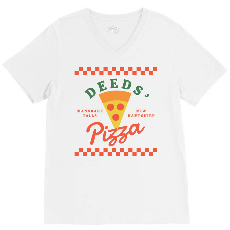 Deeds' Pizza Mandrake Falls New Hampshire V-Neck Tee by yaelimargidd | Artistshot