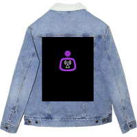 Mixed Signals  Purple Graphic  Girl Nostalgia Unisex Sherpa-lined Denim Jacket | Artistshot