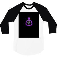 Mixed Signals  Purple Graphic  Girl Nostalgia 3/4 Sleeve Shirt | Artistshot