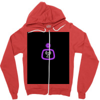 Mixed Signals  Purple Graphic  Girl Nostalgia Zipper Hoodie | Artistshot