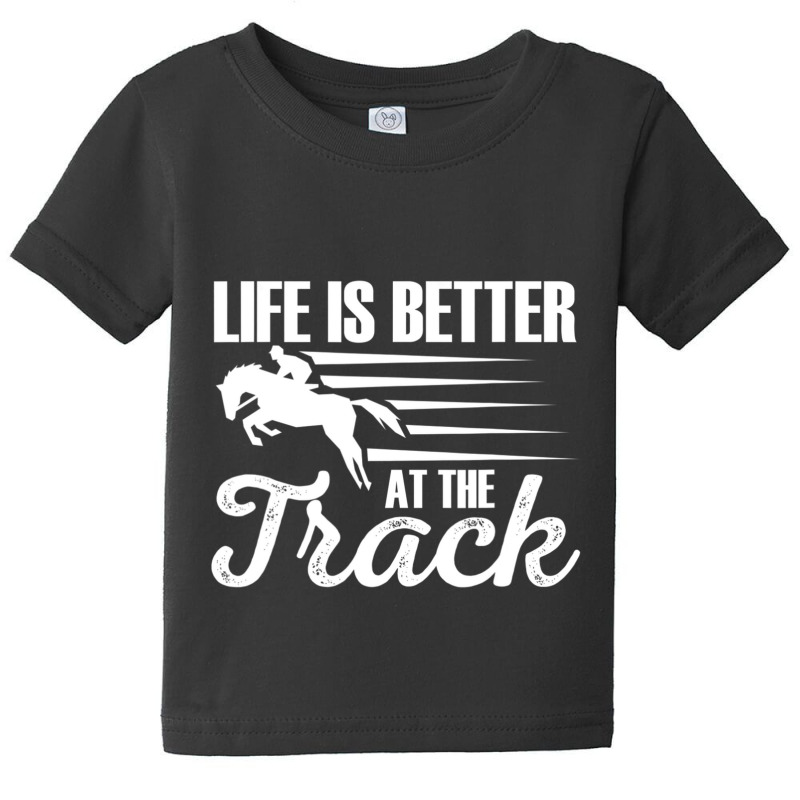 Hot Trend Life At The Track Horse Jockey Horse Race Baby Tee by Estrada Link | Artistshot