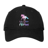 Limited Edition Life Is Better With Horses Love Horse Riding Girls Wom Adjustable Cap | Artistshot