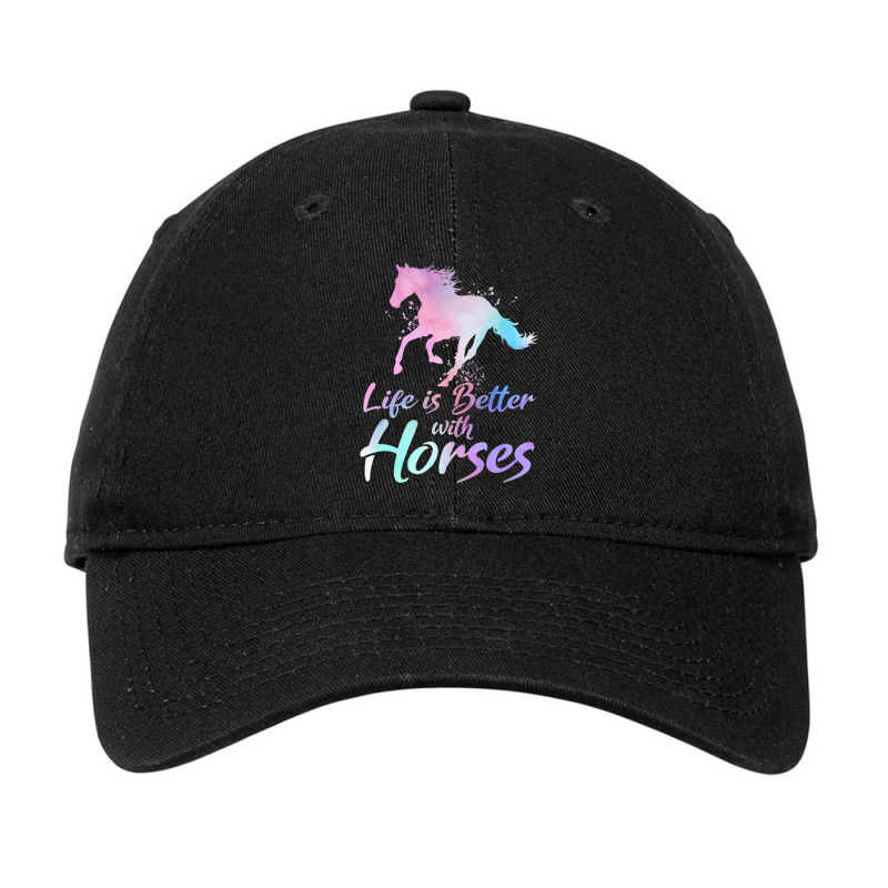 Limited Edition Life Is Better With Horses Love Horse Riding Girls Wom Adjustable Cap | Artistshot