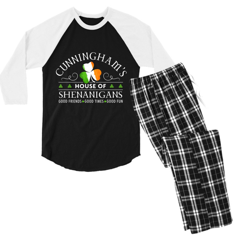 Cunningham Shirt House Of Shenanigans St Patricks Day Tshirt T Shirt Men's 3/4 Sleeve Pajama Set by hoainv | Artistshot