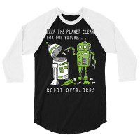 Robot Earth 3/4 Sleeve Shirt | Artistshot