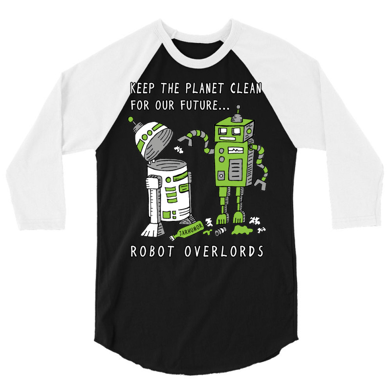 Robot Earth 3/4 Sleeve Shirt by damblydutcan | Artistshot