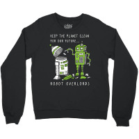 Robot Earth Crewneck Sweatshirt | Artistshot