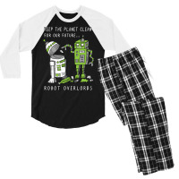 Robot Earth Men's 3/4 Sleeve Pajama Set | Artistshot