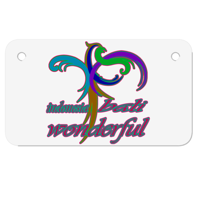 Indonesia Bali Wonderful Motorcycle License Plate | Artistshot