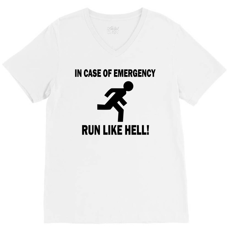 Silhouette Design In Case Emergency New V-neck Tee | Artistshot