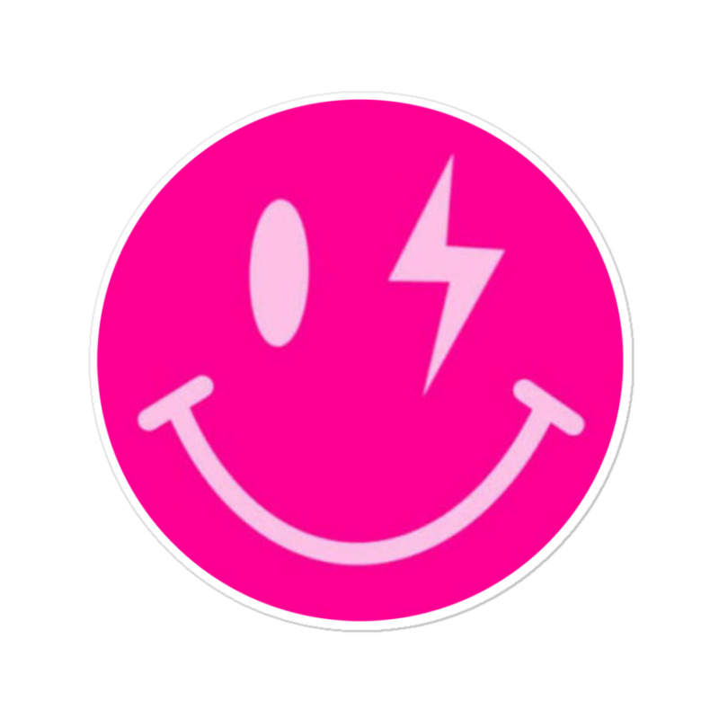 Custom Lightning Bolt Smiley Face Sticker By Afa Designs - Artistshot