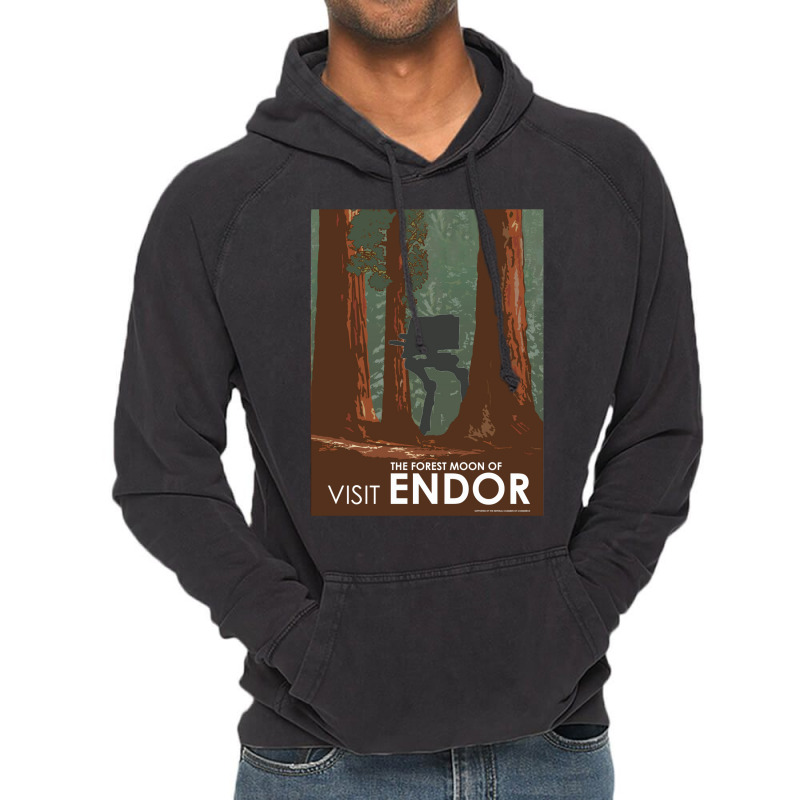 Visit Endor Vintage Hoodie by enaitzriskusq | Artistshot