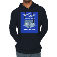 Never Nude Awareness Month Poster Music Lightweight Hoodie | Artistshot