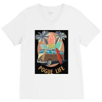 Pogue Life Obx Retro Poster V-neck Tee | Artistshot