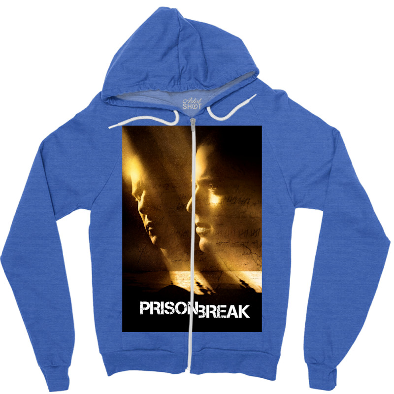 Prison Break Faces Poster Red Zipper Hoodie | Artistshot