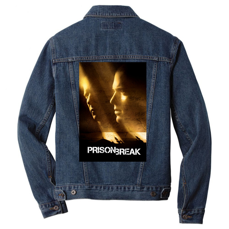 Prison Break Faces Poster Red Men Denim Jacket | Artistshot