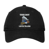 This Boy Loves Trains Gift Train Wagon Lover Gifts Adjustable Cap | Artistshot