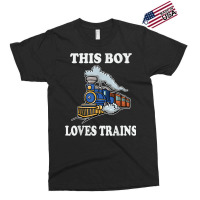 This Boy Loves Trains Gift Train Wagon Lover Gifts Exclusive T-shirt | Artistshot